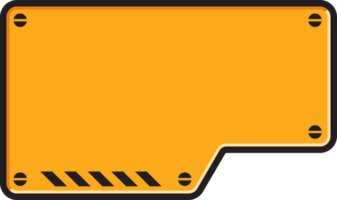 Industrial infographic template, warning label sign, lower third banner. png