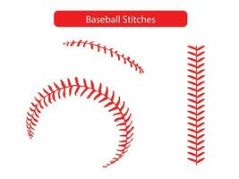 Baseball Stitches  on a white background, Vector illustration.