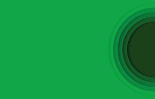 3D Circle Paper Cut Background with Green Color. Abstract Round Papercut with Shadow Background for Banner, Poster, Web, Presentation, Wallpaper. Vector Illustration