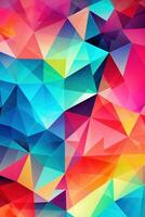 AI generated a colorful and intricate pattern of geometric shapes photo