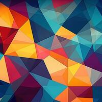 AI generated a colorful and intricate pattern of geometric shapes photo