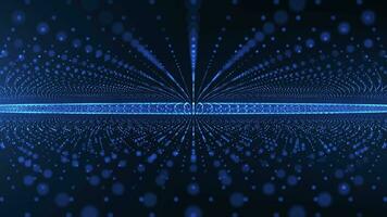 Abstract scene of futuristic cyber world, sci-fi grid, technology glowing surface, neon night scene, digital science background 4K animation, seamless loop, virtual reality concept video