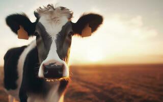AI generated Cattle farms, large-scale livestock production, cows in pens, meat industry photo