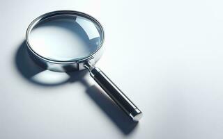 Magnifying glass placed on a flat background magnifying glass equipment photo