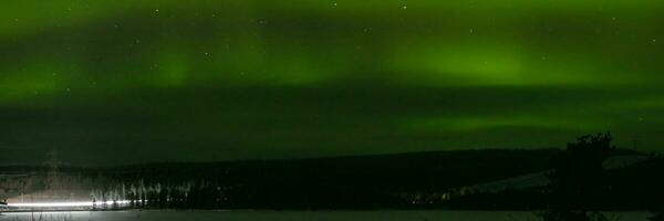 ai generado ártico esplendor del Norte luces panorama foto