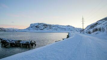 AI generated Abandoned Winter   Serene Frozen Solitude photo