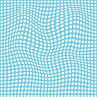 modern simple abstract seamlees white color polka dot distort wavy pattern on cool sky color background vector