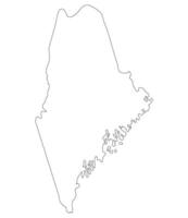 Maine state map. Map of the U.S. state of Maine. vector