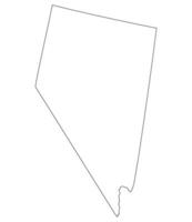 Nevada state map. Map of the U.S. state of Nevada. vector