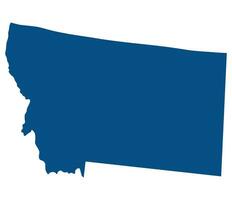 Montana state map. Map of the U.S. state of Montana. vector