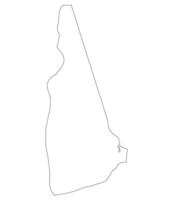 New Hampshire state map. Map of the U.S. state of New Hampshire. vector