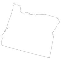 Oregon Map. Map of Oregon. USA map vector