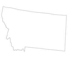 Montana estado mapa. mapa de el nos estado de Montana. vector