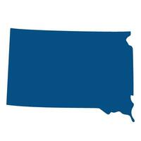 South Dakota state map. Map of the U.S. state of South Dakota. vector