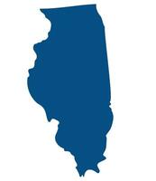 Illinois state map. Map of the U.S. state of Illinois. vector