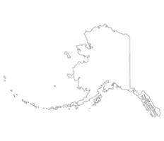 Alaska state map. US state of Alaska map. vector