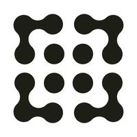 Metaball icon. Connected dots. Abstract circles pattern. Design element. Vector illustration.