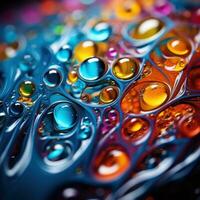AI generated Inspired by the beauty of ink drops, stunning array of colors and shapes photo