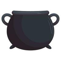 St. Patricks Day empty pot or cauldron. Leprechaun or witch vector