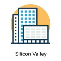 Trendy Silicon Valley vector
