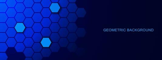 Abstract geometric with hexagonal shapes. Digital high technology concept background. Vector illustration.