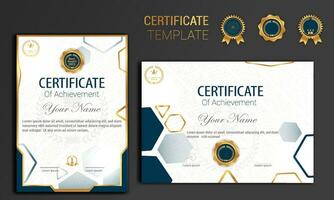 conjunto de concepto de certificado moderno degradado vector