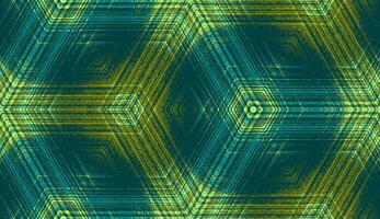 Symmetric abstract geometric ornament for wallpaper background design, textile printing, wrapping. Seamless hexagon concentric textured pattern in emerald, teal, olive green colors. vector
