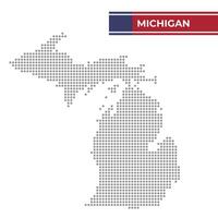 punteado mapa de Michigan estado vector