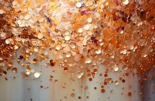 AI generated a copper glitter background photo