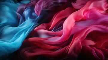 AI generated Colorful silk background photo