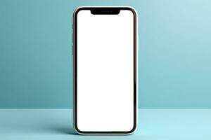 AI generated 3d render of a phone with blank screen photo