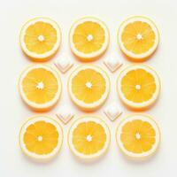 AI generated a square with lemon slices sitting across from it, photo