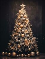 AI generated decorative christmas tree, photo