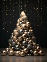 ai generado decorativo Navidad árbol, foto