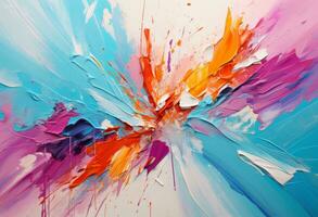 AI generated colorful abstract painting photo