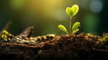 ai generado planta árbol en un neutral antecedentes foto