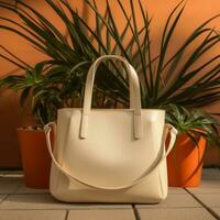 AI generated a handbag on table photo