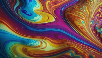 AI Generated Mesmerizing Dance of Swirling Colors photo