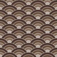 Brown shade of Japanese wave pattern background. Japanese seamless pattern vector. Waves background illustration. for clothing, wrapping paper, backdrop, background, gift card. vector