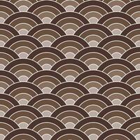 Brown shade of Japanese wave pattern background. Japanese seamless pattern vector. Waves background illustration. for clothing, wrapping paper, backdrop, background, gift card. vector