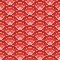 Red shade of Japanese wave pattern background. Japanese seamless pattern vector. Waves background illustration. for clothing, wrapping paper, backdrop, background, gift card. vector