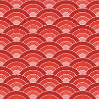 Red shade of Japanese wave pattern background. Japanese seamless pattern vector. Waves background illustration. for clothing, wrapping paper, backdrop, background, gift card. vector