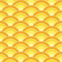 Yellow shade of Japanese wave pattern background. Japanese seamless pattern vector. Waves background illustration. for clothing, wrapping paper, backdrop, background, gift card. vector