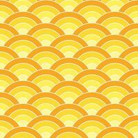 Yellow shade of Japanese wave pattern background. Japanese seamless pattern vector. Waves background illustration. for clothing, wrapping paper, backdrop, background, gift card. vector