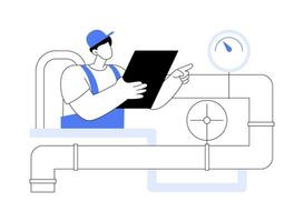 Petroleum engineering isolated cartoon vector illustrations.