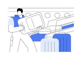 Baggage handling abstract concept vector illustration.