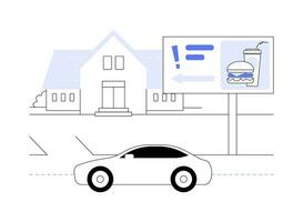 Highway rest area abstract concept vector illustration.