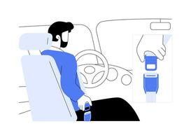 Fasten seatbelt abstract concept vector illustration.