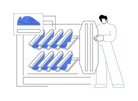 montaje un zapatilla de deporte con el único resumen concepto vector ilustración.