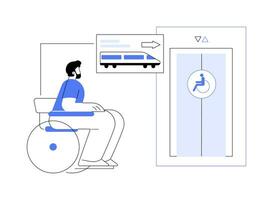 Accessible metro environment abstract concept vector illustration.